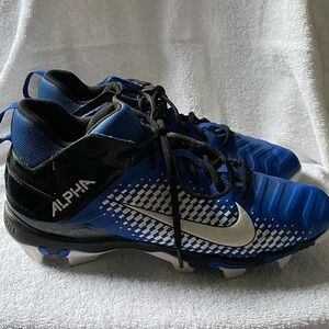 Alpha Shoes‎ Cleats Mens Size 11 Lace Up Blue-White